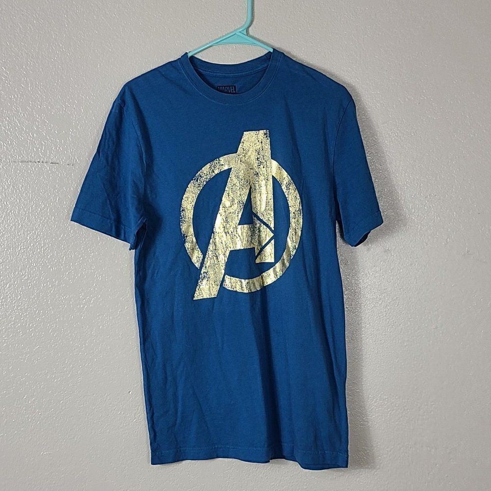 Marvel Avengers Shirt Gold Foil Size Small